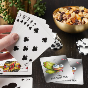 Lieve grote-ogen vlinder pokerkaarten