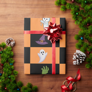Lieve Halloween, enge pompoen, Geest, Skelet Cadeaupapier