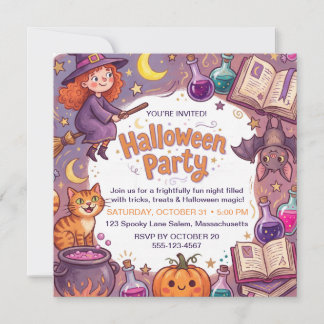 Lieve Halloween-feestuitnodiging Kaart