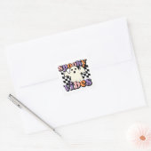 Lieve Halloween Geest  Vierkante Sticker (Envelop)
