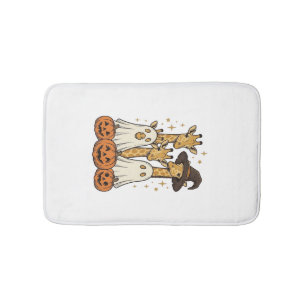 Lieve Halloween-giraffe-spookpompoen-shirtontwerp_ Badmat