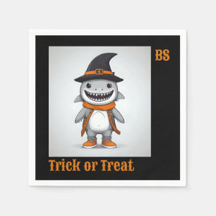 Lieve Halloween-haai in vermomming Feestelijk Servet