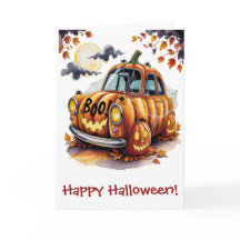 Lieve Halloween Jack O Lantern Pompoen Auto Spooky