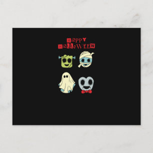 Lieve Halloween Monsters Ansichtkaart - Grappige B Feestdagenkaart