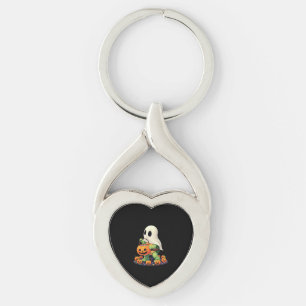 Lieve Halloween Schildpad Geest met Snoep (2) Sleutelhanger
