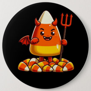 Lieve Halloween snoep mais monster Ronde Button 6,0 Cm