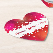Lieve Happy Moederdag Hearts Kartonnen Onderzetters (Gekanteld)