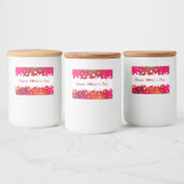 Lieve Happy Moederdag Hearts Voedselcontainer Etiket (Flessen)