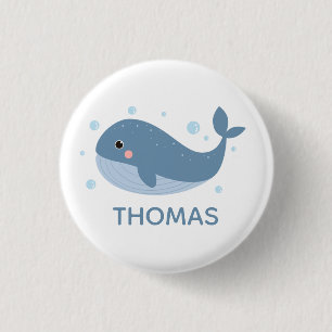 Lieve Happy Walvis Persoonlijk Ronde Button 3,2 Cm