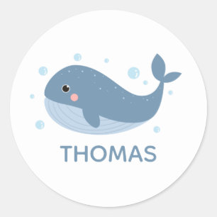 Lieve Happy Walvis Persoonlijk Ronde Sticker