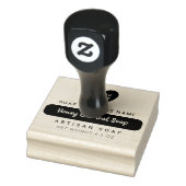 Lieve Hart Ambachtelijk Product Naam In Script Rubberstempel (Stempel)