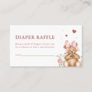 Lieve Hartbeer Luier Raffle Kaart