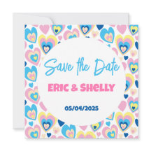 Lieve harten. Platte bedankkaart