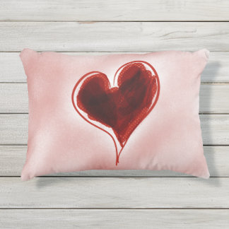 Lieve Heart Red Pillow Buitenkussen