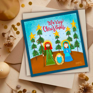 Lieve Heilige Familie Inspirerende Kerstkaart