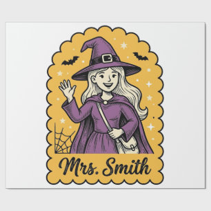 Lieve Heks Lerares Mevr Smith Vintage Halloween De Cadeaupapier
