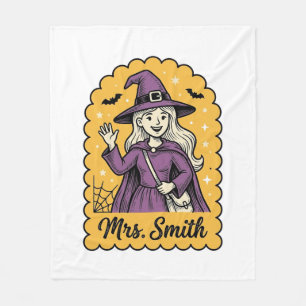 Lieve Heks Lerares Mevr Smith Vintage Halloween De Fleece Deken
