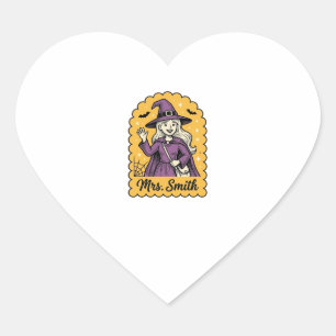 Lieve Heks Lerares Mevr Smith Vintage Halloween De Hart Sticker