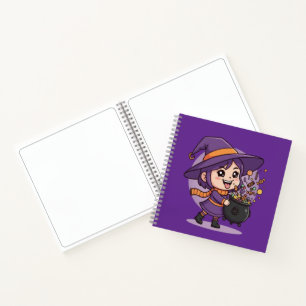 Lieve Heks met Snoep - Halloween Leuk Design Notitieboek