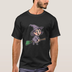 Lieve Heks Vliegende Bezem Halloween T-shirt
