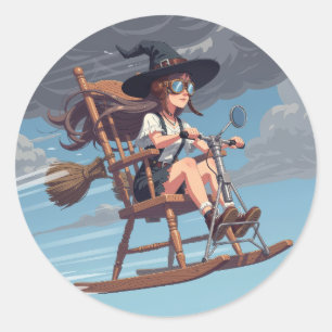 Lieve Heksenpiloot Ronde Sticker