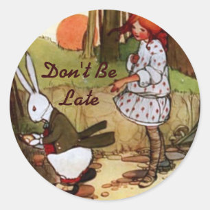 Lieve help. Lieve help. Ik zal te laat zijn! Stick Ronde Sticker