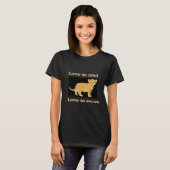 Lieve help om de leeuwenkub zwart-geel te bedienen t-shirt (Voorkant volledig)