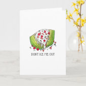 Lieve hemel, ik ga niet weg uit Funny Iceberg Lett Kaart (Gele Bloem)