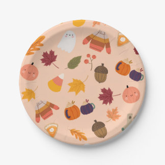 Lieve herfst papieren bordje