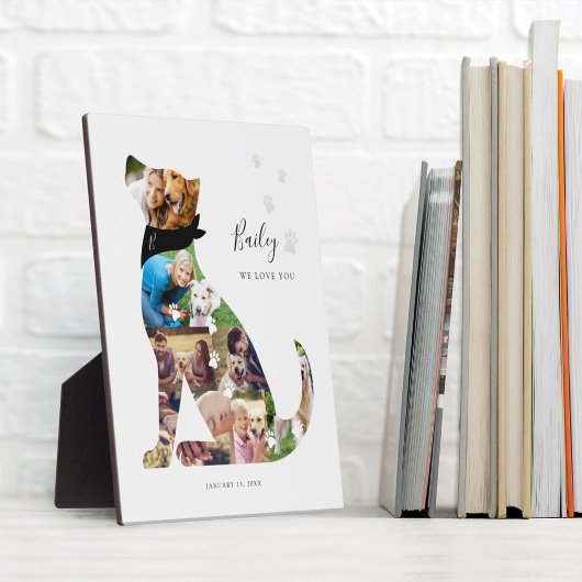 Lieve herinnering hond foto collage huisdier herin fotoplaat