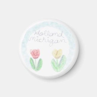 Lieve Holland Michigan Tulpen in Waterverf Magneet