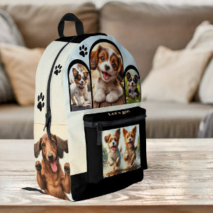 Lieve Hond Liefhebber Uw Foto's Bedrukte Rugzak