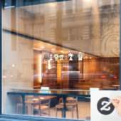 Lieve Hondenrassen Openingstijden  Raamsticker (Cafe Raam)