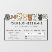 Lieve Hondenrassen Openingstijden  Raamsticker (Vel)