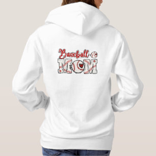 Lieve honkbalmoeder gepersonaliseerd hoodie
