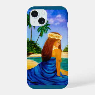 Lieve Hula op het Strand iPhone 15 Hoesje