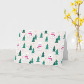 Lieve Ijsbeer En Kerstboom Kaart (Gele Bloem)