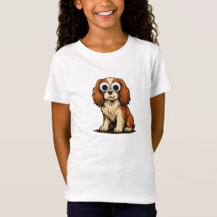 Lieve illustratie van een puppy met grote ogen t-shirt