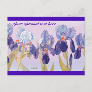 Lieve Irissen Waterverf Ansichtkaart Briefkaart