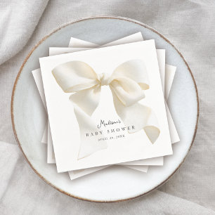 Lieve Ivoren Flirt Boog Baby Shower Servet