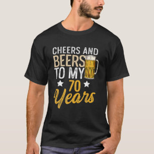 Lieve kaak en bier voor mijn 70-jarige bier t-shirt