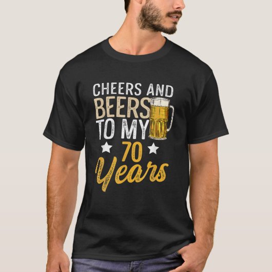 Lieve kaak en bier voor mijn 70-jarige bier t-shirt (Voorkant)