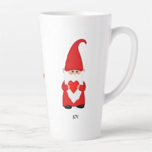 Lieve Kabouter Gekleed in Rood met Hart Latte Mok