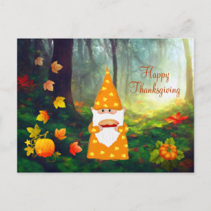 Lieve Kabouter, Herfstbladeren en Pompoenen Briefkaart