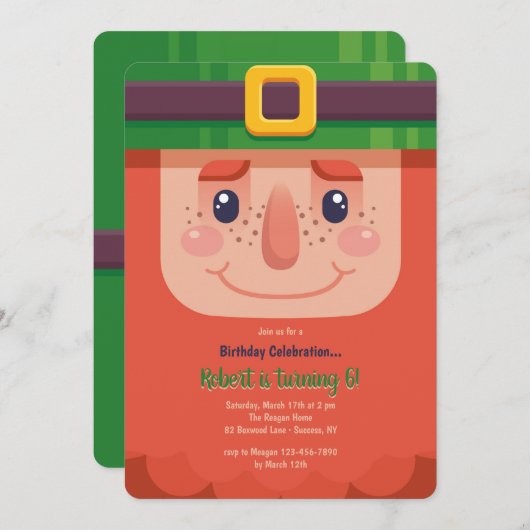 Lieve Kabouter Uitnodiging (Voorkant / Achterkant)