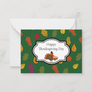 Lieve kalkoenpompoentaart Thanksgiving   Personali Notitiekaartje