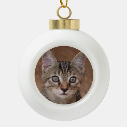 Lieve kat keramische bal ornament (Voorkant)