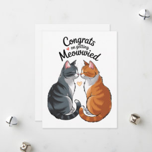 Lieve Kattenliefhebber Trouw Congratulaties Verlov Feestdagenkaart