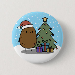 Lieve Kerstaardappel Ronde Button 5,7 Cm