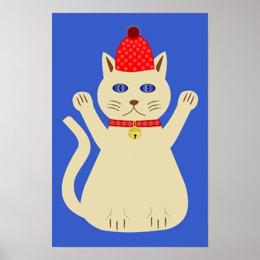 Lieve Kerstkat Poster (Voorkant)
